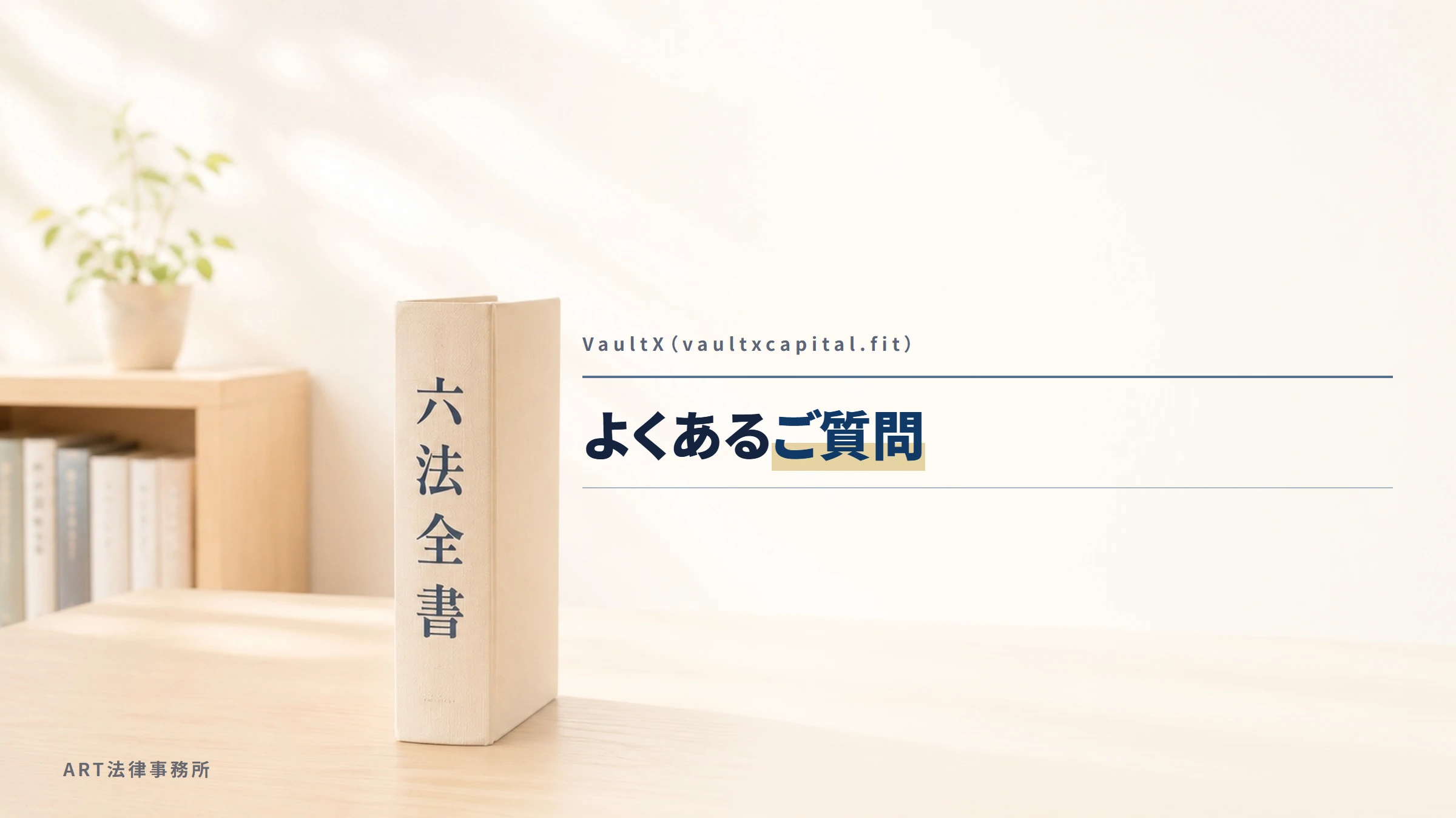 VaultX（vaultxcapital.fit）｜よくあるご質問