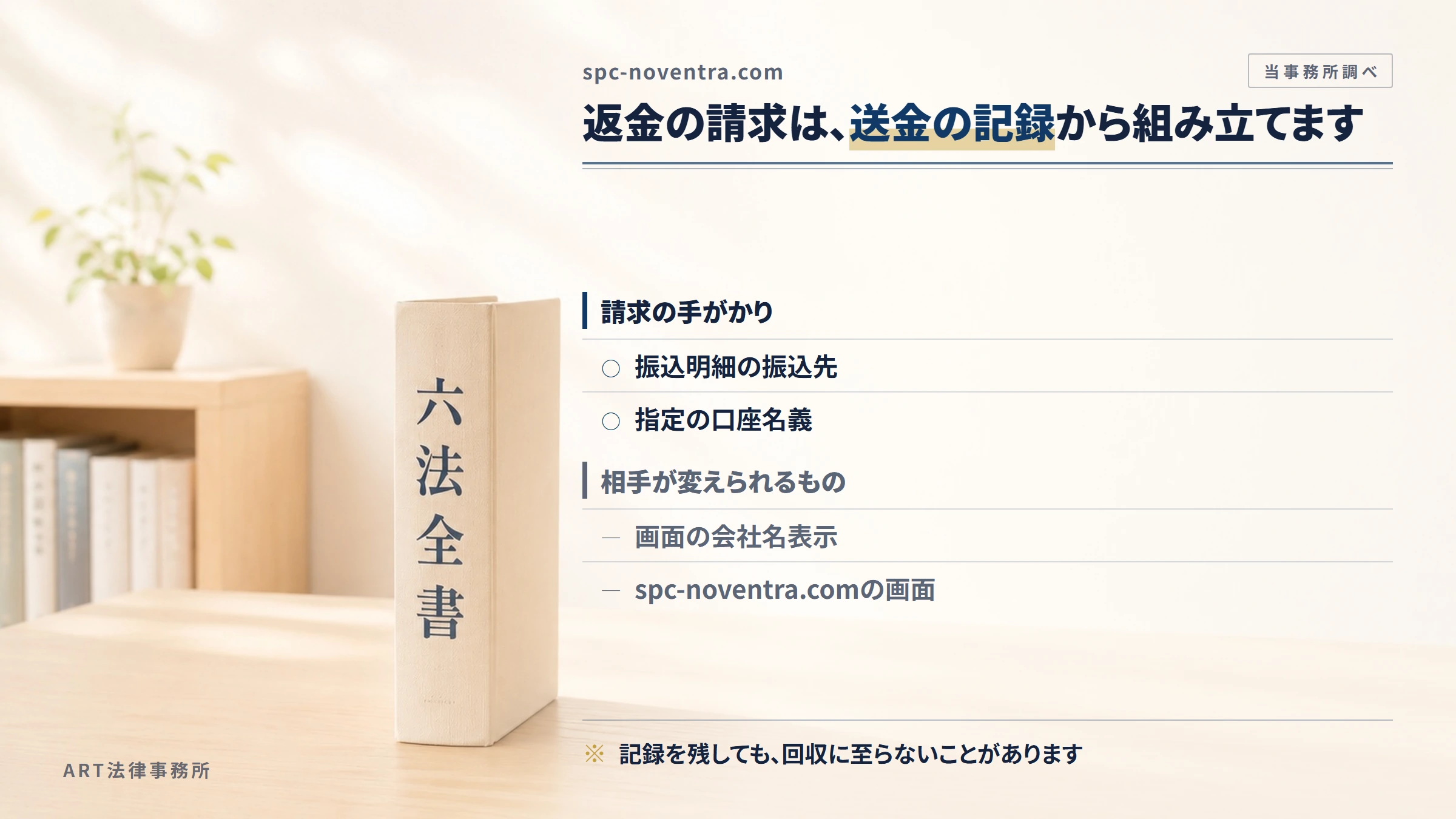 spc-noventra.comへの返金請求で手がかりになるもの